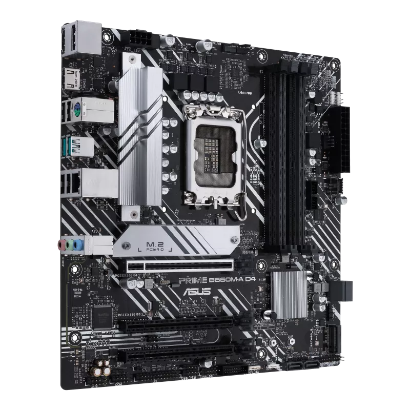Материнская плата Asus PRIME B660M-A D4-CSM [LGA 1700, Intel B660, 4xDDR 4, 2xM.2, 3xPCI-E x16, Micro-ATX]