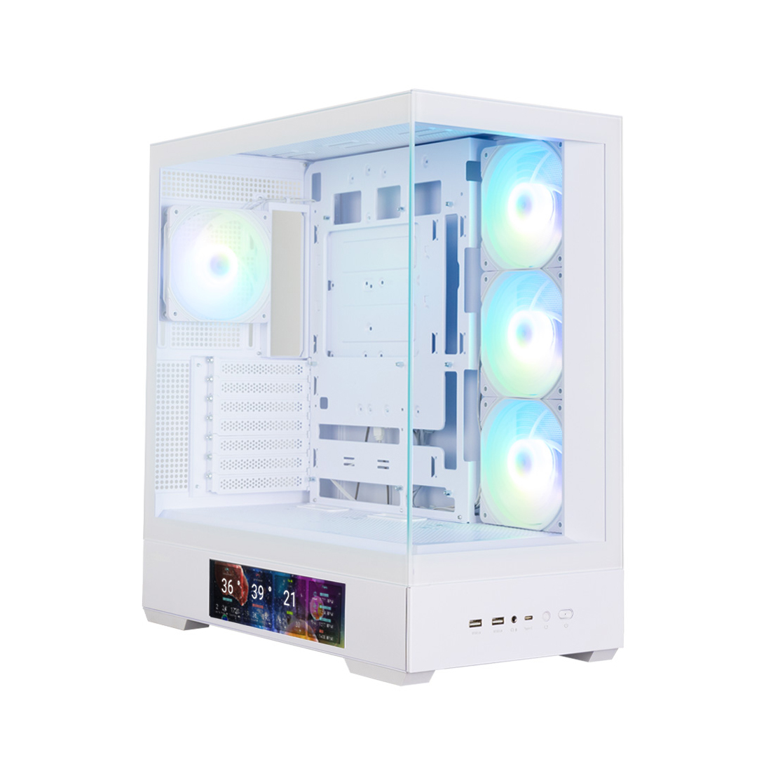Корпус Zalman P40 DS White [Midi Tower, 4 x 120 мм, белый]