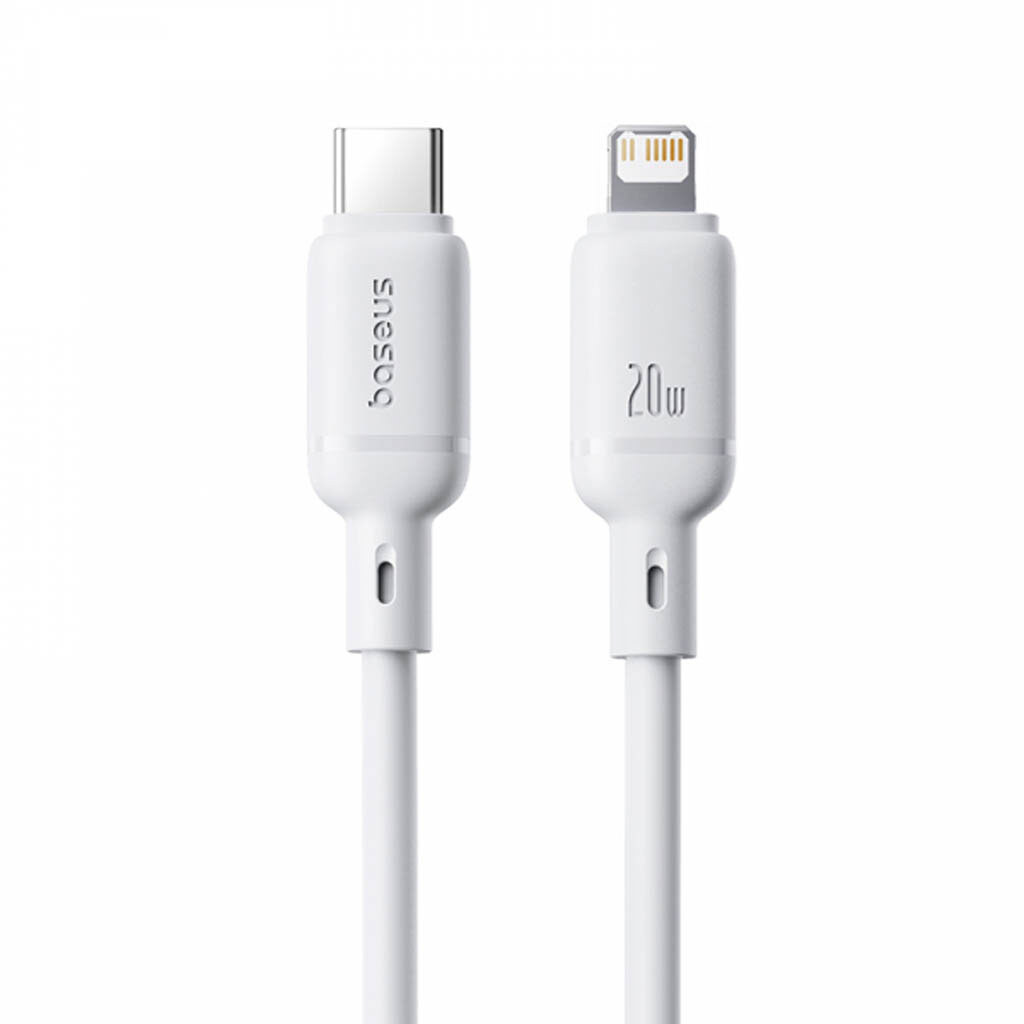 Интерфейсный кабель Baseus Silky Type-C to iP 20W 2m White (P10377700213-01)