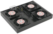 Вентиляторная панель Pixietech PXT-20-SHELF-4FAN с термостатом, 4 вентилятора x 12см, шнур питания с вилкой Schuko