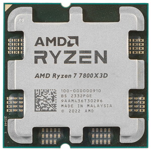 Процессор AMD Ryzen 7 7800X3D (100-000000910) [AM5, 8 x 4.2 ГГц, TDP 120 Вт, OEM]