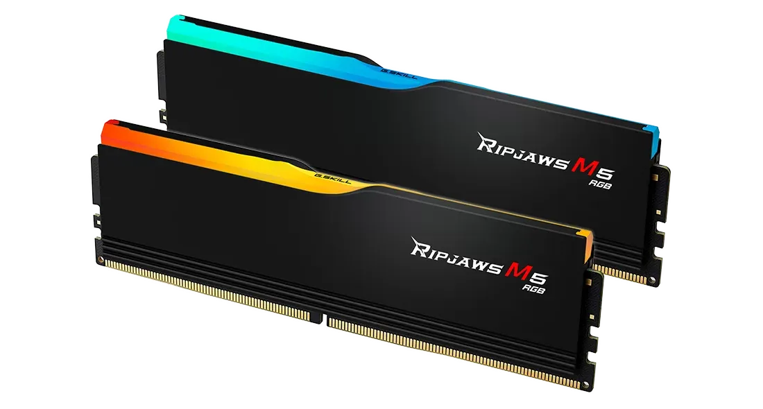 Комплект оперативной памяти G.Skill RipJaws M5 RGB (F5-5200J4040A24GX2-RM5RK) [48 ГБ, DDR 5, 5200 МГц, 1.1 В, подсветка, KIT]