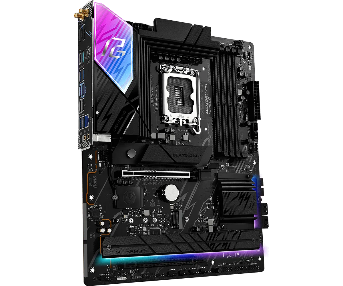 Материнская плата ASRock B860 LIGHTNING WIFI [LGA 1851, Intel B860, 4xDDR 5, 4xM.2, 2xPCI-E x16, Standard-ATX]