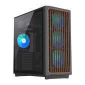 Корпус Gembird F45 BW Black (1116-4045R0003) [Midi Tower, 3 x 120x120 мм, черный]