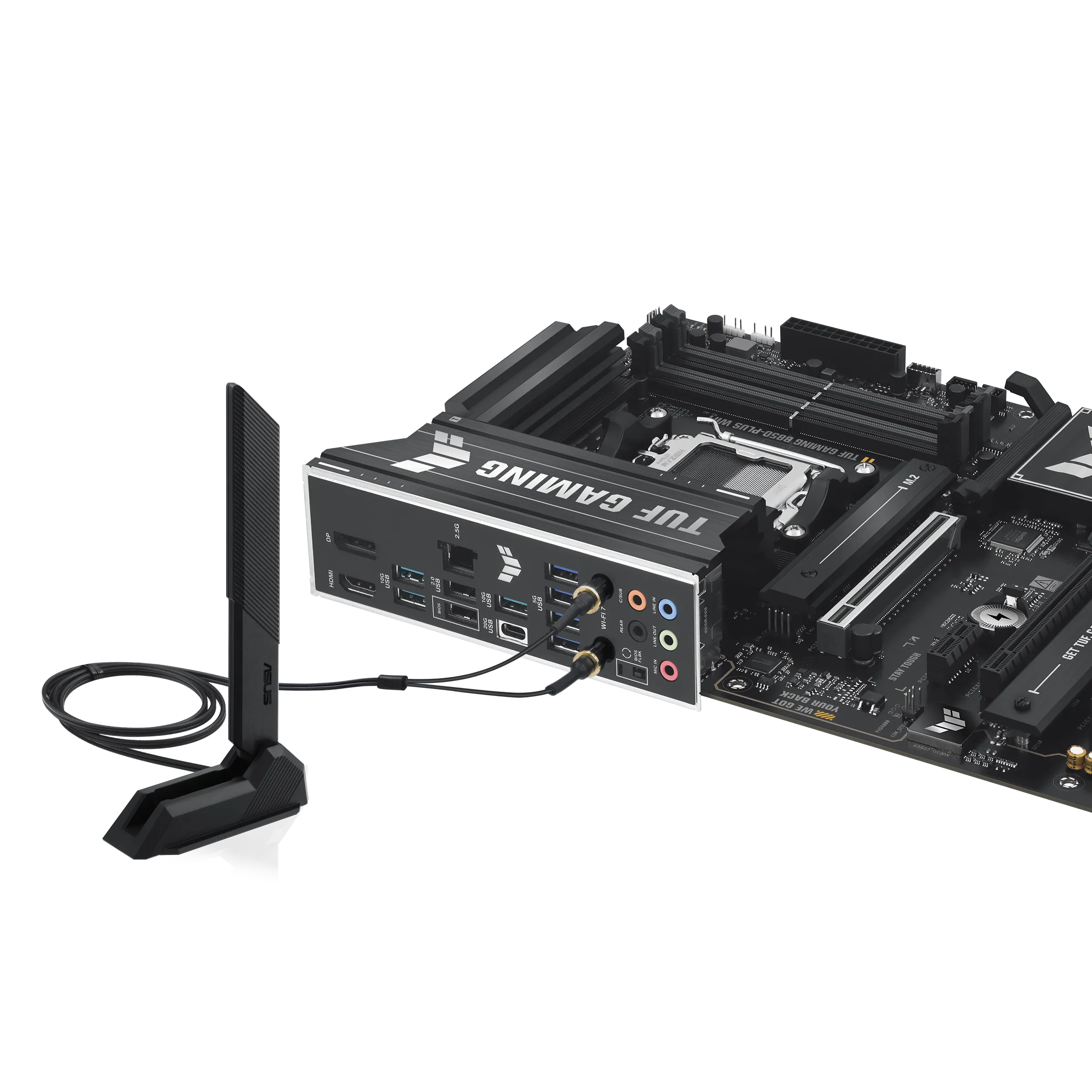 Материнская плата Asus TUF GAMING B850-PLUS WIFI [AM5, AMD B850, 4xDDR 5, 3xM.2, 2xPCI-E x16, Standard-ATX]