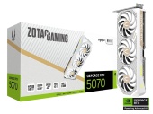 Видеокарта Zotac GAMING GeForce RTX 5070 AMP White Edition (ZT-B50700FQ-10P) [12 ГБ, GDDR7, 192 бит, HDMI, DisplayPort (3 шт)]
