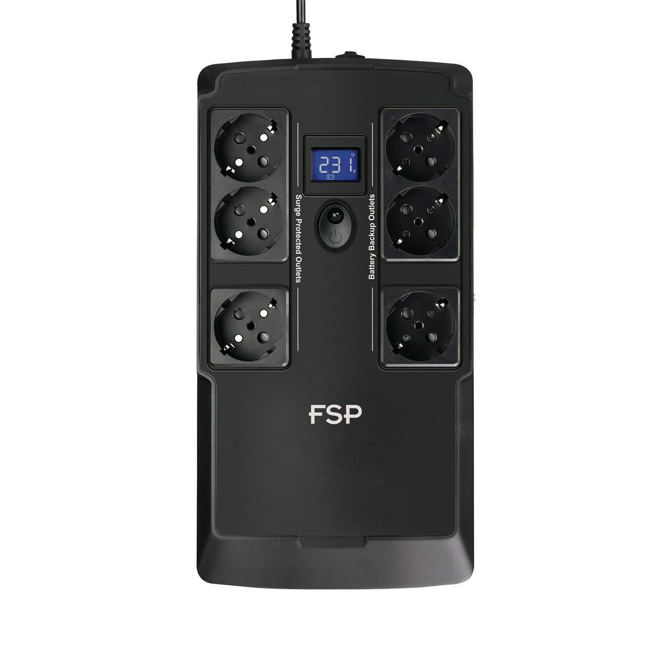 ИБП FSP Nanofit 800 480W/батарея 12V 5Ah/2xUSB charger 5V/1A//RJ45/6 розеток Euro/ЖК-дисплей