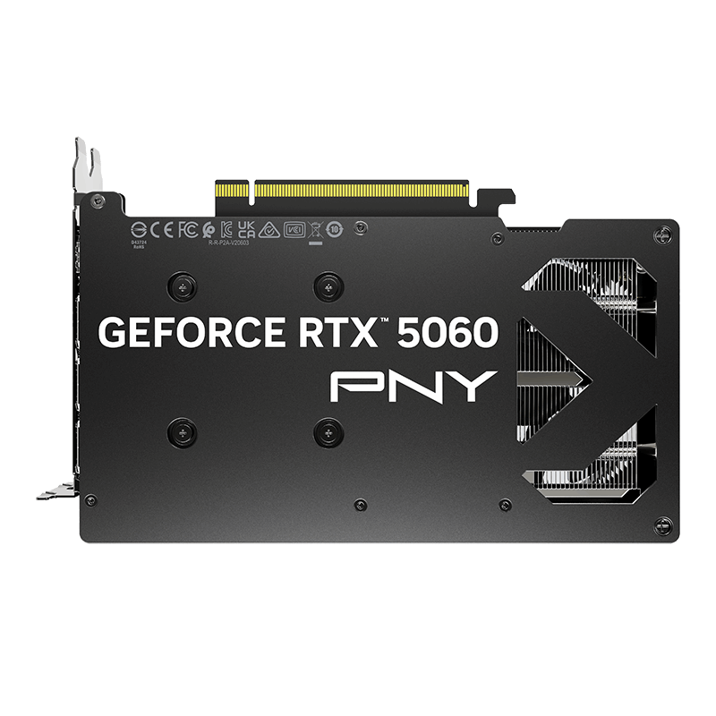 Видеокарта PNY GeForce RTX 5060 Dual Fan GPU (VCG50608DFXPB1) [8 ГБ, GDDR7, 128 бит, HDMI, DisplayPort (3 шт)]