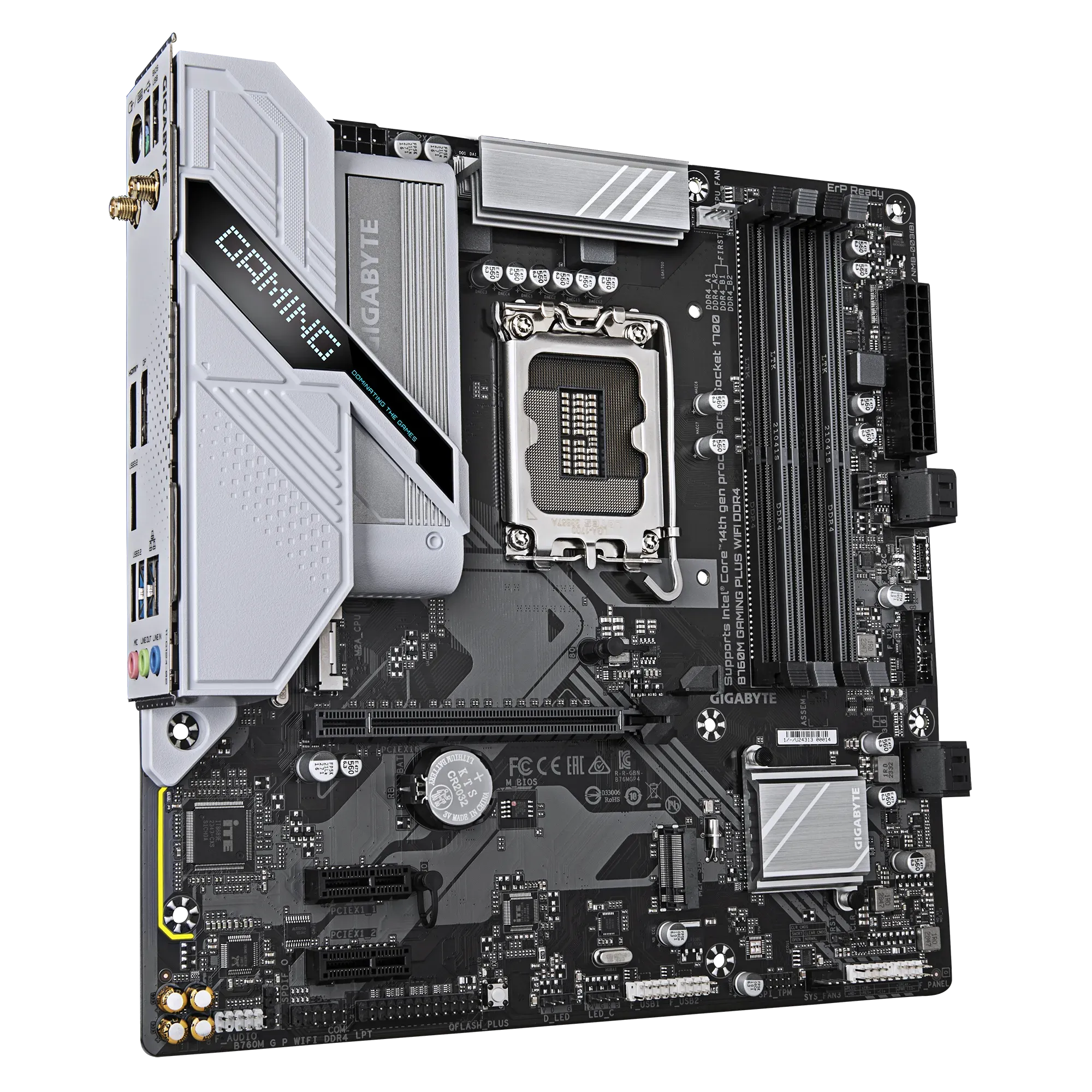 Материнская плата Gigabyte B760M GAMING PLUS WIFI DDR4 [LGA 1700, Intel B760, 4xDDR 4, 2xM.2, 1xPCI-E x16, Micro-ATX]