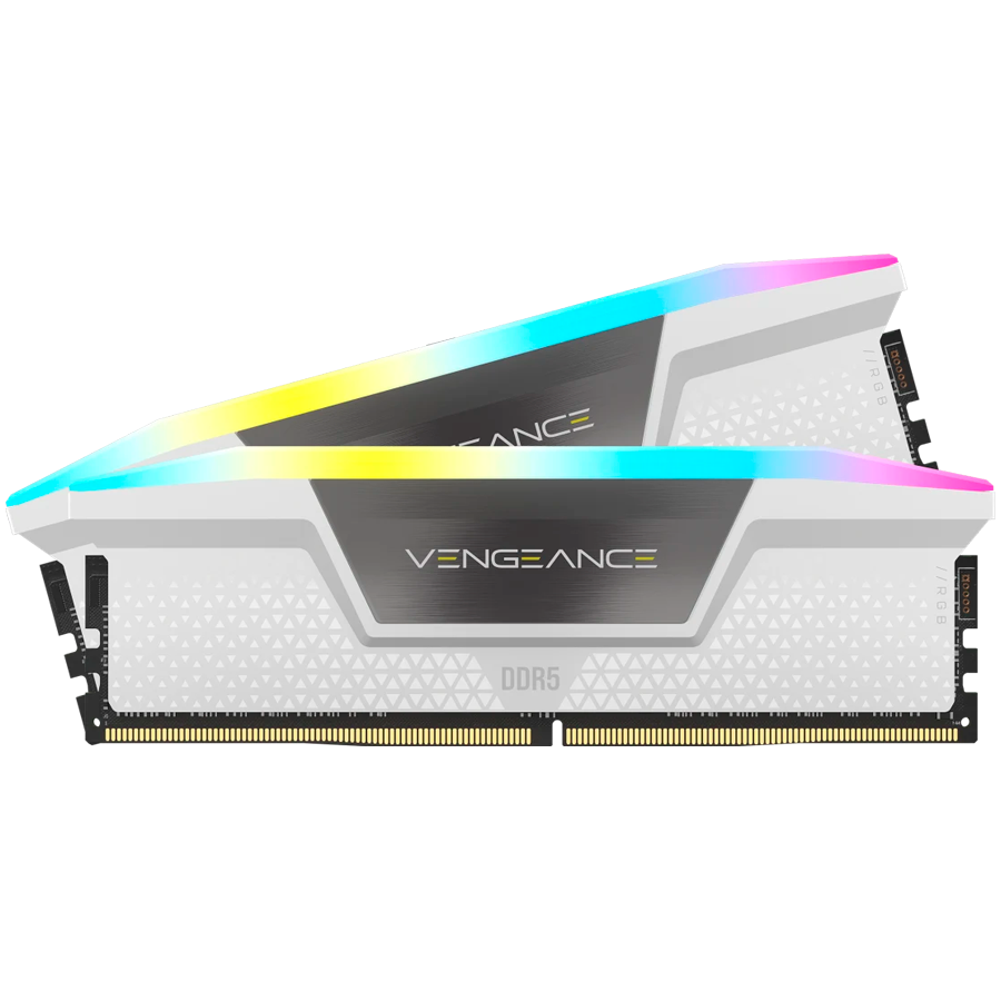 Комплект оперативной памяти для ПК (UDIMM) Corsair Vengeance RGB (CMH32GX5M2E6000Z36W) [32 ГБ, DDR 5, 6000 МГц, 1.35 В, подсветка, KIT]