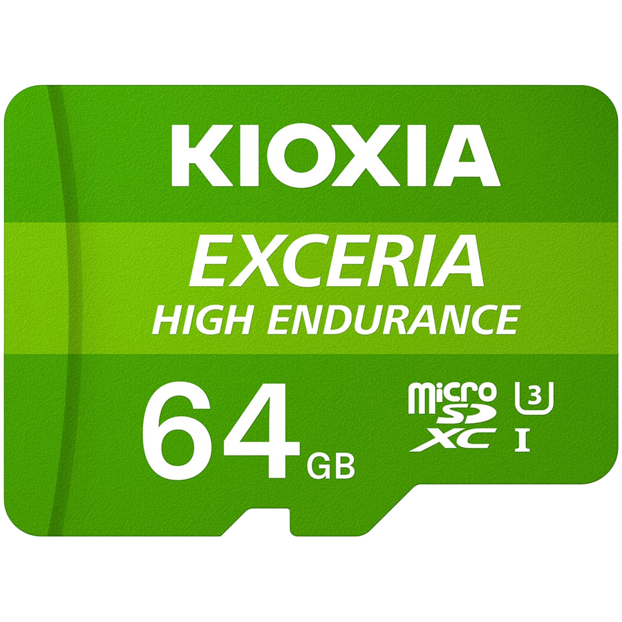 Карта памяти microSD KIOXIA Exceria High Endurance (M303E) 64GB UHS I U3 с адаптером (LMHE1G064GG2)
