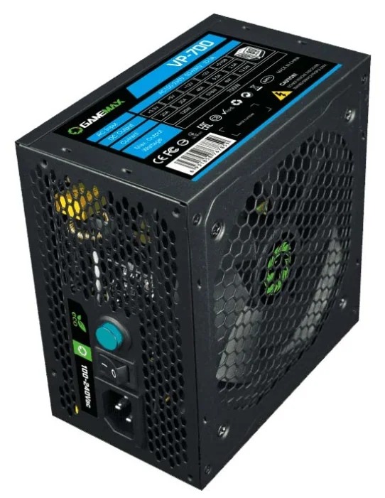Блок питания ПК GameMax VP-700 [700 Вт, 5x SATA, 2x 6+2 pin PCIe, 1x 4+4 pin CPU]
