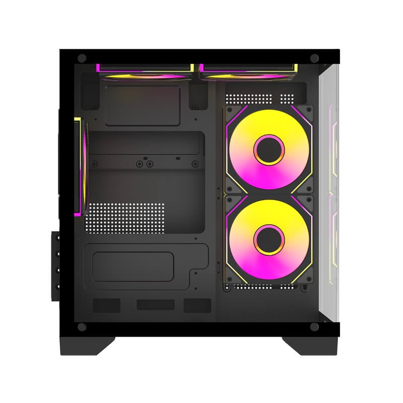 Корпус Wintek AQUABOX S05-B TG [Mini Tower, 5 x 120 мм ARGB, Черный]