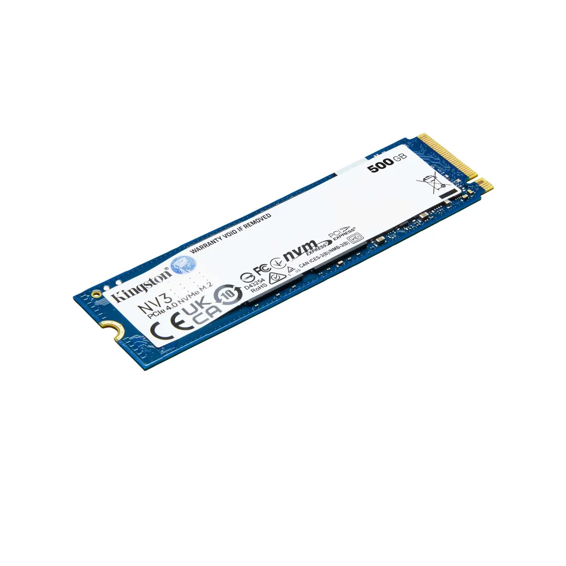 SSD-накопитель Kingston NV3 SNV3S/500G [500 ГБ, M.2, PCI-E, 5000/3000 МБ/с, 3D V-NAND]