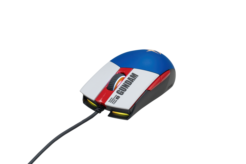 Мышь ASUS ROG Strix Impact II GUNDAM EDITION [проводная, светодиодная, 6200 DPI, 1000 Гц, подсветка]
