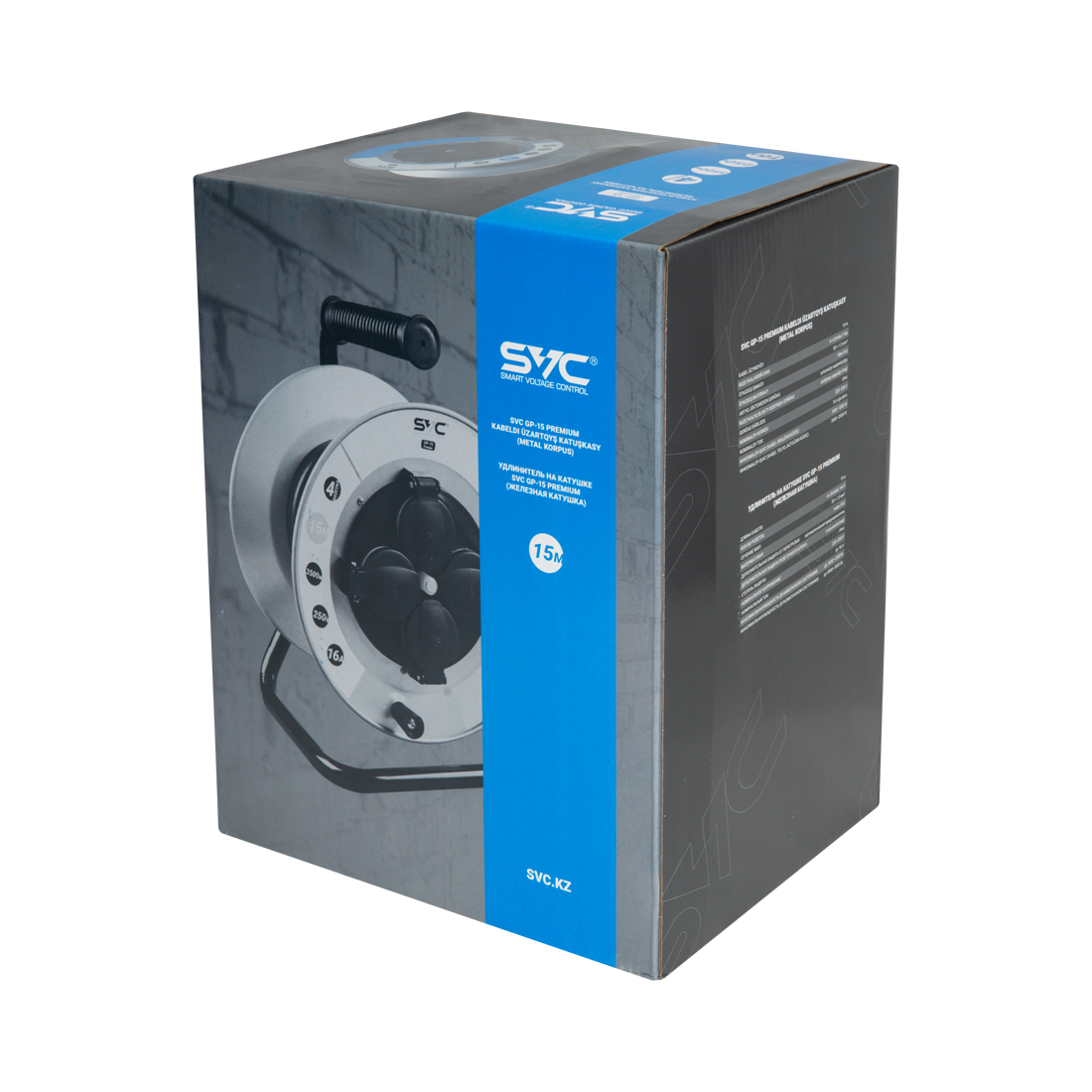 Удлинитель на катушке SVC GP-15 Premium 15 м