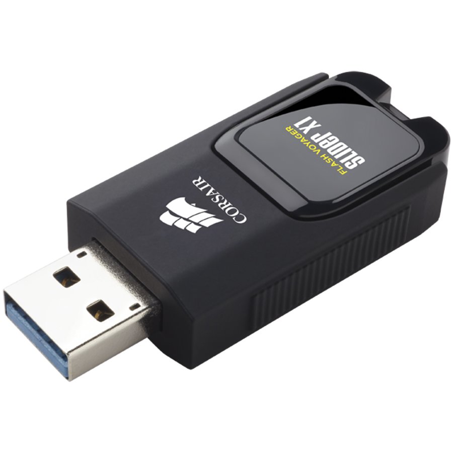 USB Флеш CORSAIR Flash Voyager Slider X1 USB 3.0 256ГБ (CMFSL3X1-256GB), Capless Design