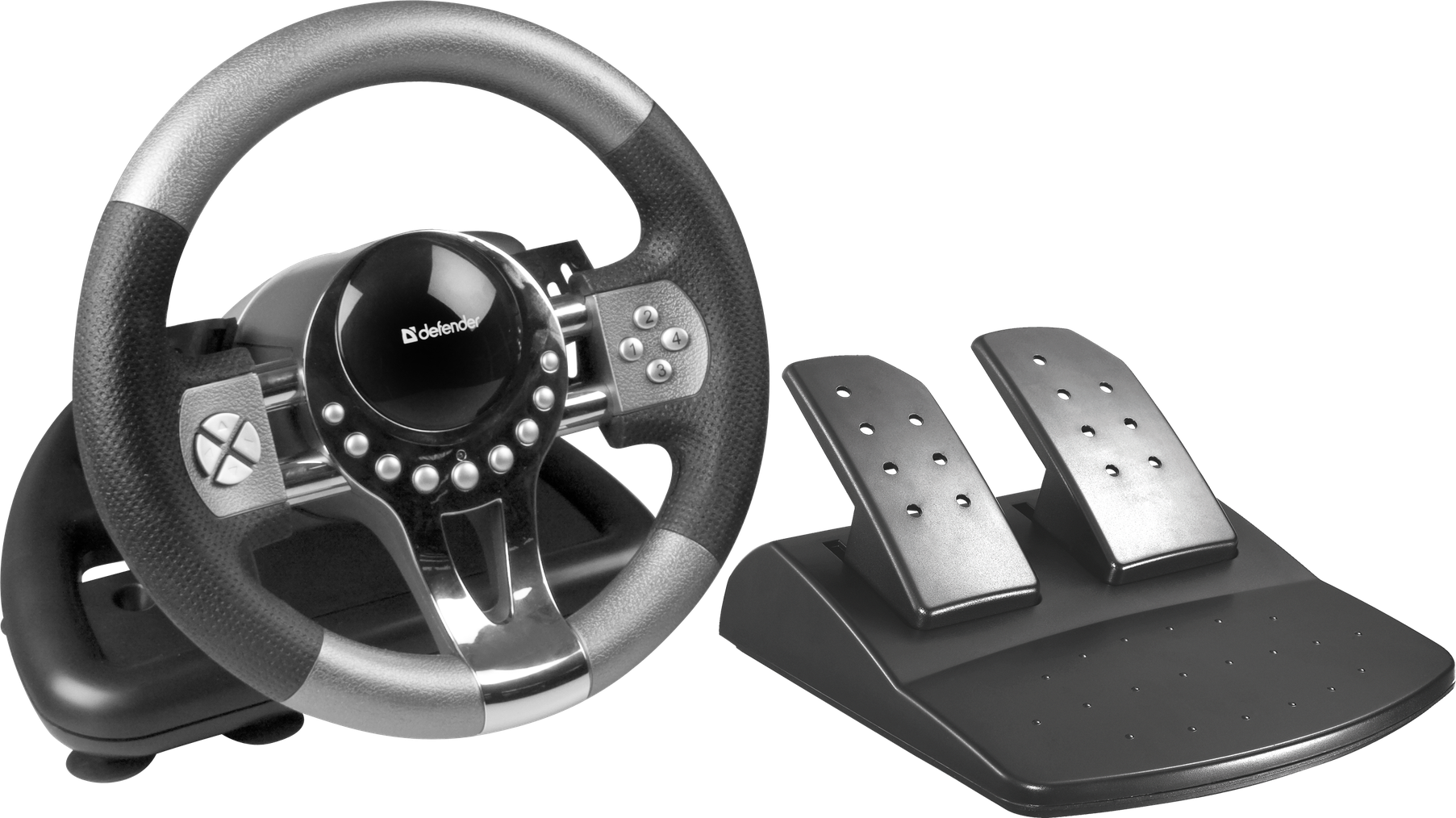 Руль игровой Defender FORSAGE GTR USB (64367), серый