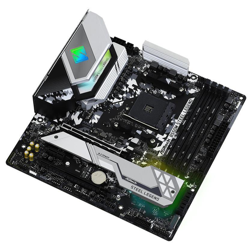 Материнская плата ASRock B550M STEEL LEGEND, AM4, AMD B550, 4xDDR 4, 2xM.2, 2xPCI-E x16 