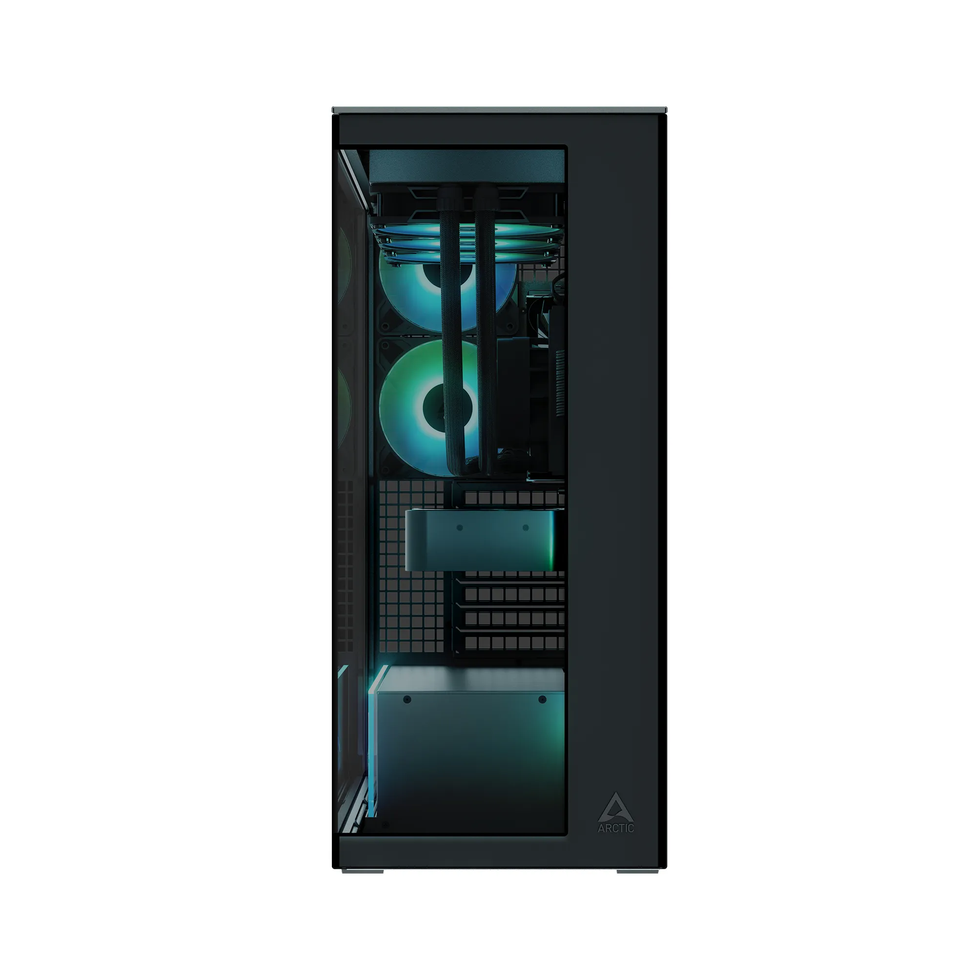 Корпус Arctic Xtender Black(Tinted Glass) (ACPCC00015A) [Full Tower, 2×120 мм + 3×140 мм A-RGB, Черный]