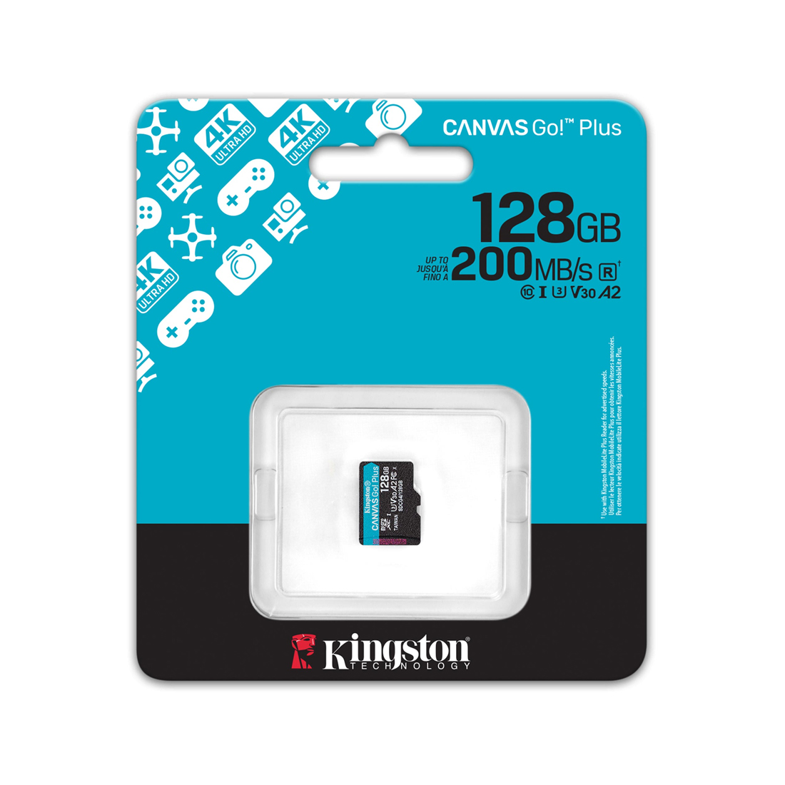 Карта памяти Kingston Canvas Go! Plus 128GB (SDCG4/128GBSP)