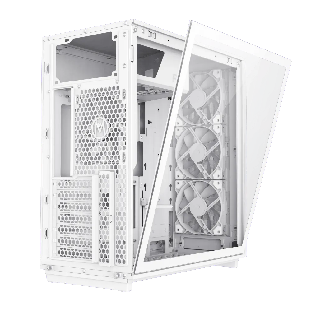 Корпус Gembird F45 WW White (1116-4045R0002) [Midi Tower, 3 x 120x120 мм, белый]