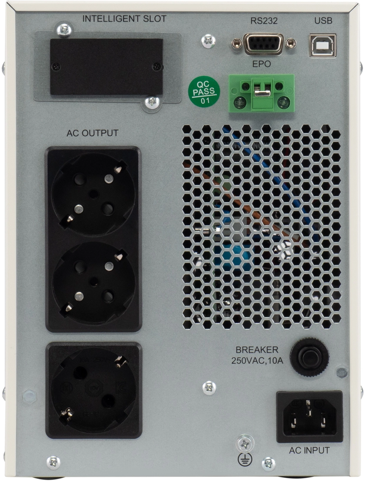 ИБП Ippon Na+ TAE 1000 1000W/Tower online/батарея 12V 4,8Ah*3/USB-B/RS-232/EPO/3 euro роз/ЖК-дисплей/поддержка SNMP/Бел