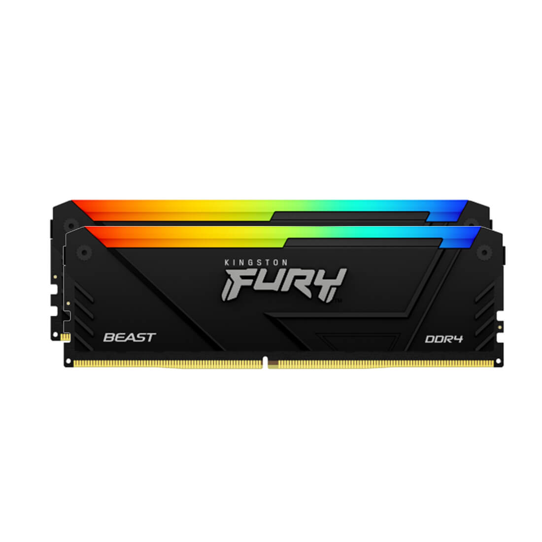 Комплект оперативной памяти Kingston Fury Beast RGB (KF432C16BB2AK2/16), 16 ГБ DDR 4, 3200 МГц, 1.35 
