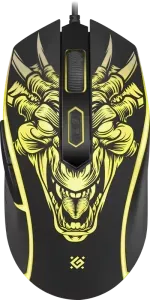 Мышь Defender Monstro (GM-510L) [проводная, светодиодная, 3200 DPI, подсветка, черная]
