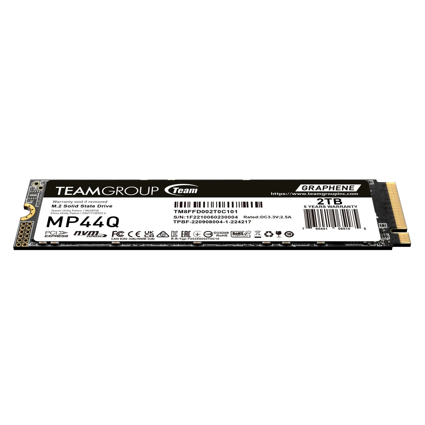 SSD-накопитель Team Group MP44Q (TM8FFD002T0C101) [2 ТБ, M.2, PCI-E, 7000/5900 МБит/с]