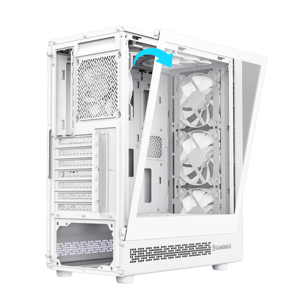 Корпус GameMax Storm 2 AW White (1115-3803R0007) [Midi Tower, 3 x 120 мм, белый]