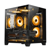 Корпус HuntKey S900 [Mini Tower, 5 x 120 мм ARGB, черный]