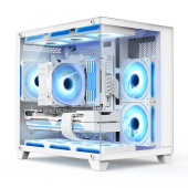 Корпус HuntKey S920 Storm RGB [Mini Tower, 3x 120 мм ARGB, белый]