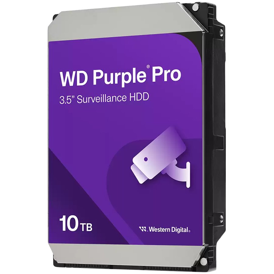 Жесткий диск Western Digital Purple Pro (WD102PURP) [10 ТБ, 3.5", SATA III, 7200 об./мин, кэш - 256 МБ, для систем видеонаблюдения]