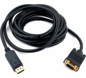 Кабель DisplayPort->VGA Cablexpert CCP-DPM-VGAM-10, 20M/15M, экран, 3м, черный, пакет