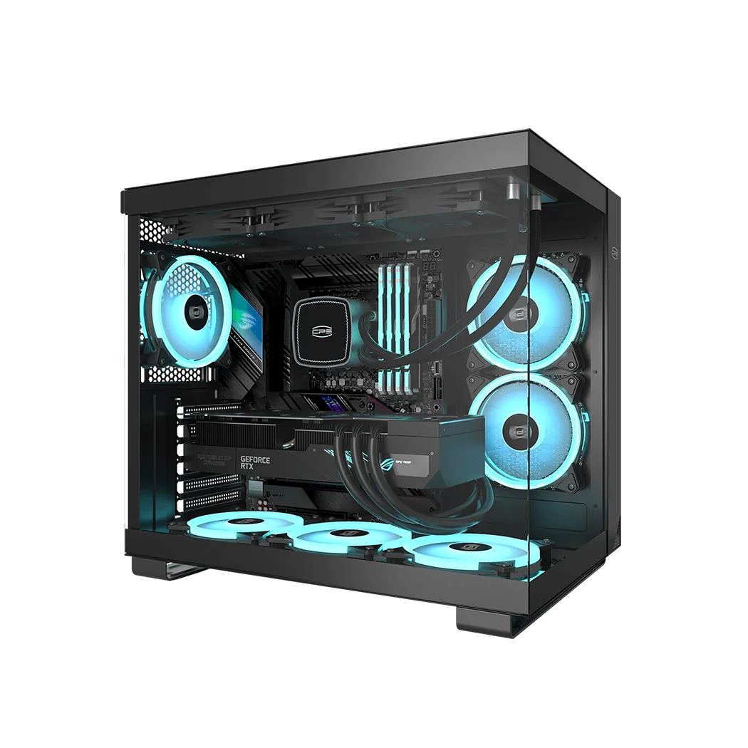 Корпус PCCooler C3T500 ARGB BK (C3-T500BKD6-GL) [Midi Tower, 6x 120 мм, черный]