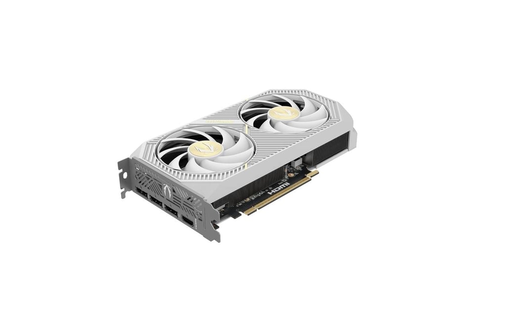 Видеокарта Zotac RTX 5060 Ti TWIN EDGE WHITE (ZT-B50620Q-10Mм) [16 ГБ, GDDR7, 128 бит, HDMI, DisplayPort (3 шт)]
