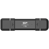 Внешний SSD-накопитель Silicon Power DS72 (SP001TBUC3S72V1K) [1 ТБ, USB 3.2 Gen 2 Type A, USB 3.2 Gen 2 Type C, 1050/850 МБ/с]
