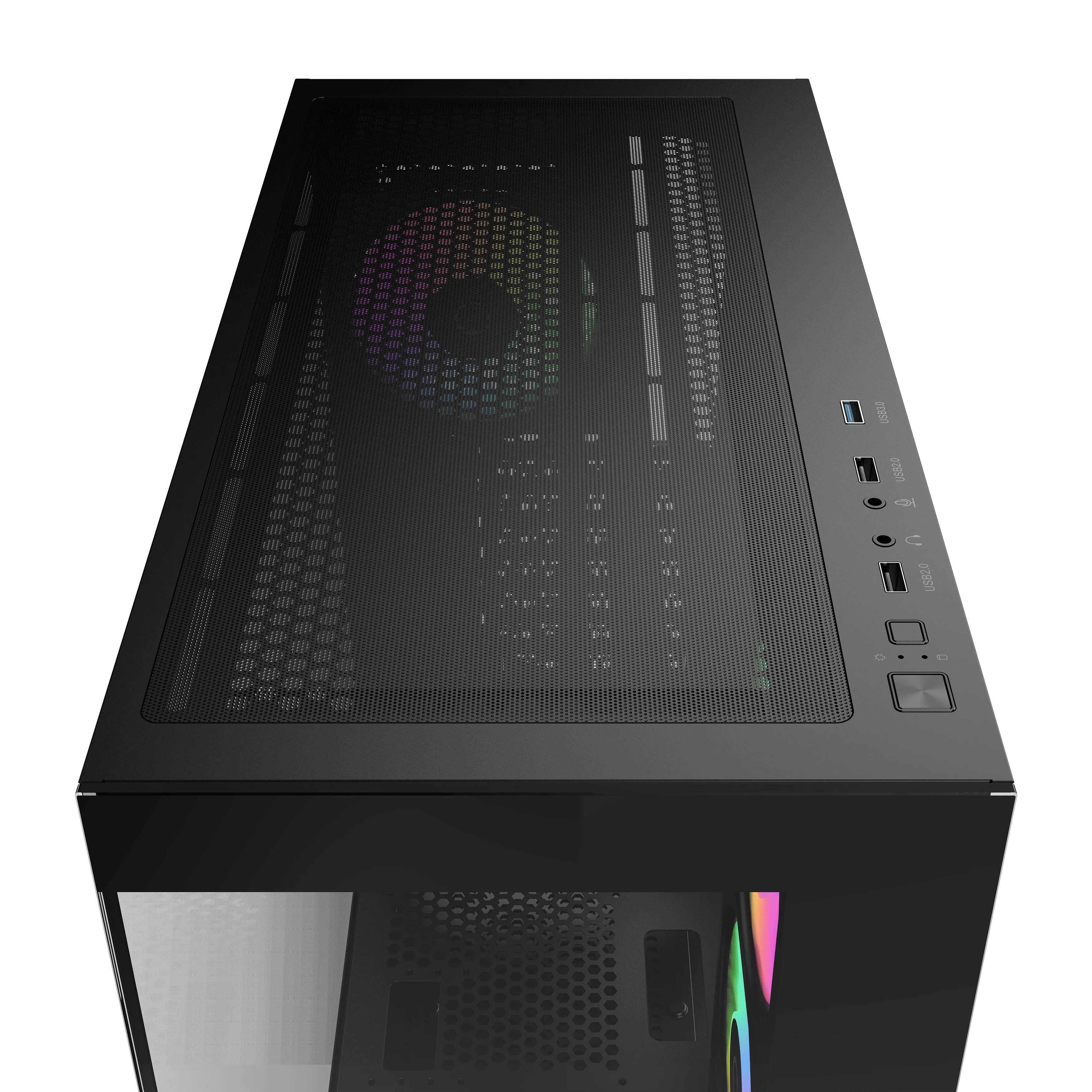 Корпус Ocypus Gamma C72 BK ARGB (Gamma-C72-BKD400XX-GL) [Midi Tower, 120 мм * 4 ARGB, черный]
