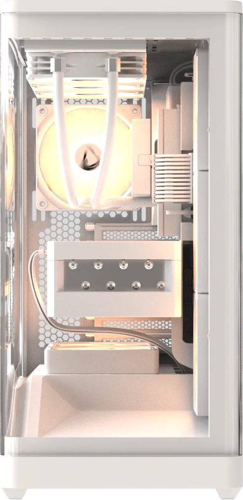 Корпус Formula V Crystal U9 PA White [Midi Tower, 4 x 120 мм ARGB, белый]