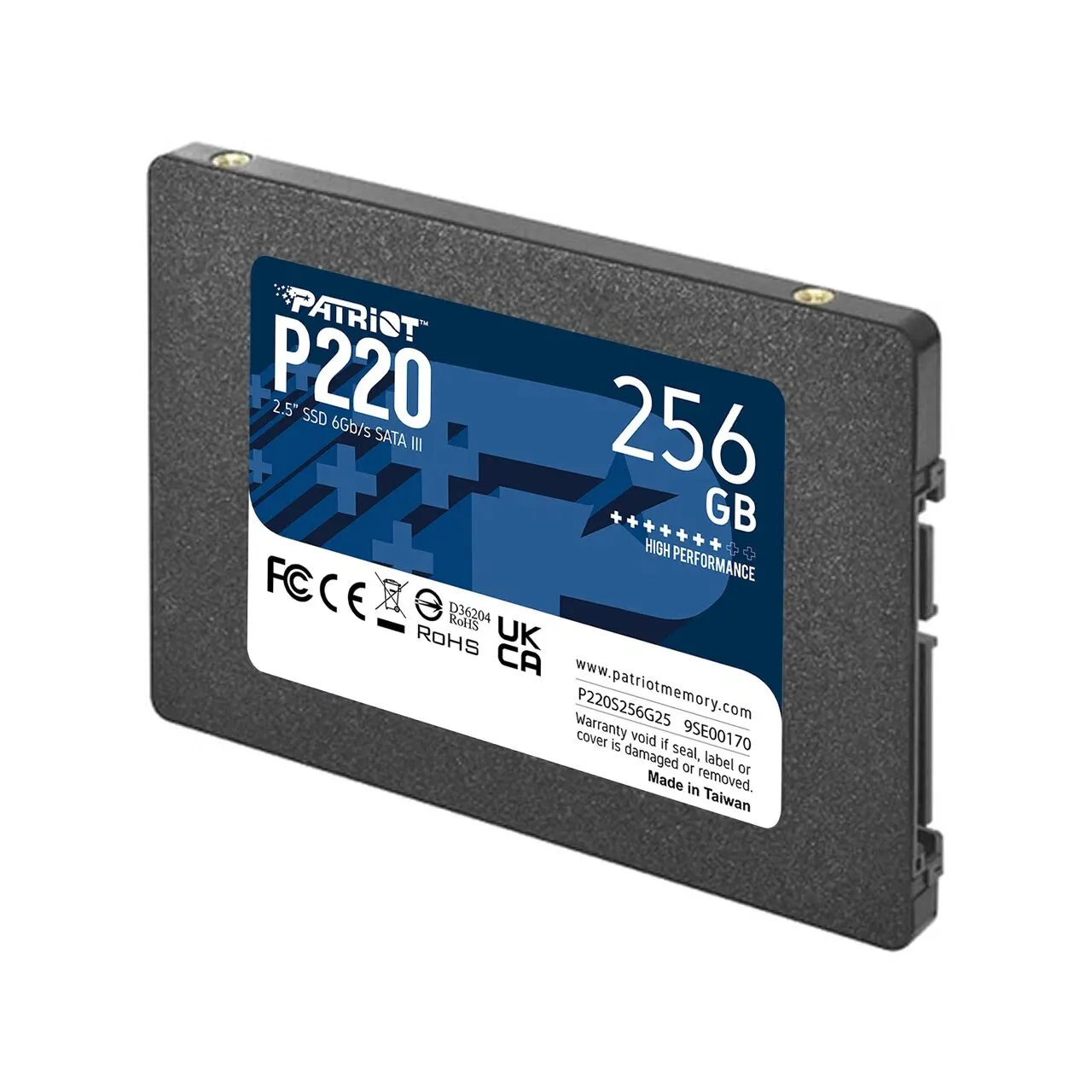 SSD-накопитель Patriot P220 (P220S256G25) [256 ГБ, 2.5", SATA III, 550/490 МБ/с, TLC]