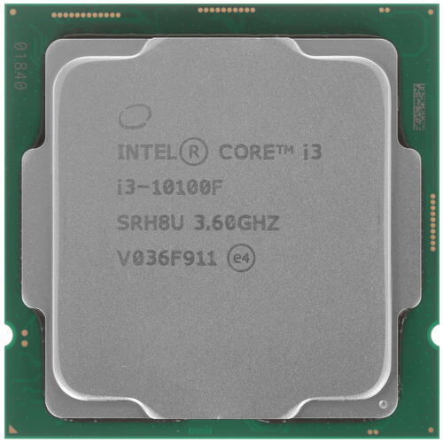 Процессор Intel Core i3-10100F TRAY [LGA 1200, 4 x 3600 МГц, TDP 65 Вт, OEM]