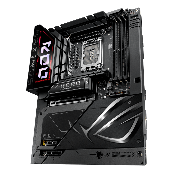 Материнская плата Asus ROG MAXIMUS Z890 HERO BTF [LGA 1851, Intel Z890, 4xDDR 5, 6xM.2, 1xPCI-E x16, Standard-ATX]
