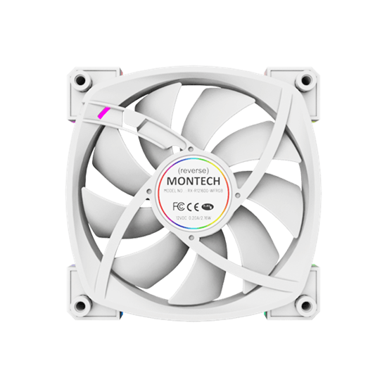Вентилятор для корпуса Montech RX120 PWM Reverse [120 мм, 1600 об/мин, 59 CFM, 27 dBA, PWM]