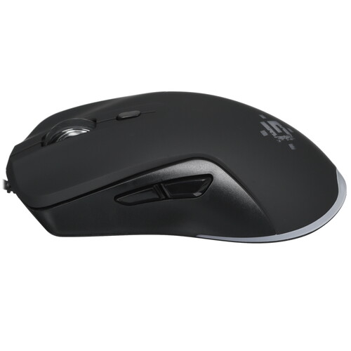 Мышь Defender Arga GM-049 + коврик (52049) [проводная, светодиодная, 3600 DPI, 125 Гц подсветка, черная]