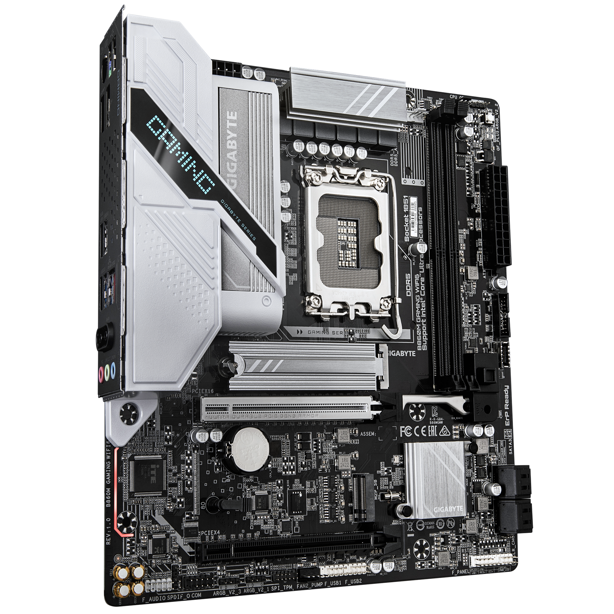 Материнская плата Gigabyte B860M GAMING WIFI6 [LGA 1851, Intel B860, 4xDDR 5, 2xM.2, 2xPCI-E x16, Micro-ATX]