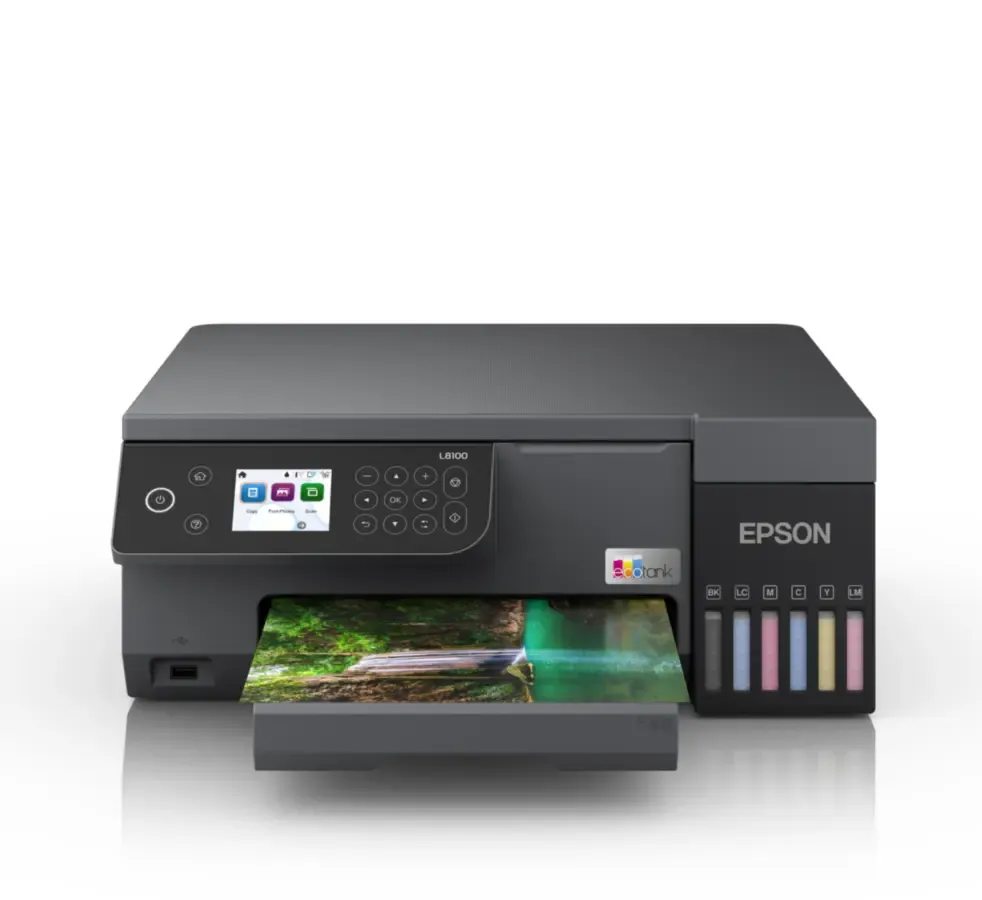 МФУ Epson L8100 (C11CK94401) [A4, струйный, цветной, СНПЧ, 5760 x 1440 DPI, Wi-Fi, USB]