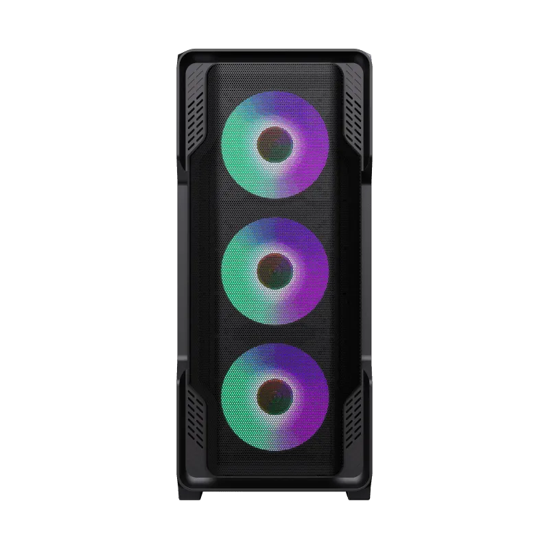 Корпус GameMax Siege BK (9101-0800R0031) [Midi Tower, 3 x 120 мм, черный]