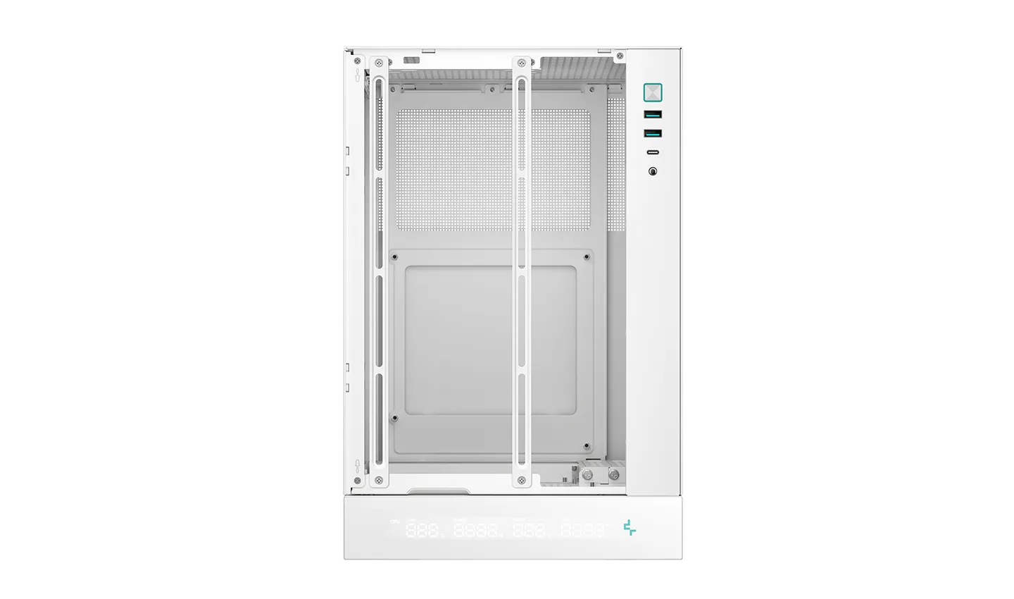 Корпус DeepCool CH170 DIGITAL WH [Mini Tower, Без вентиляторов, белый]