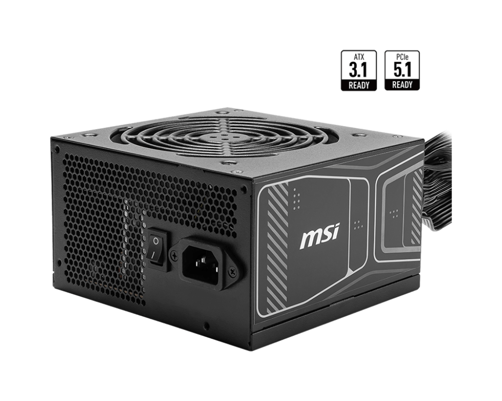 Блок питания MSI MAG A850GN PCIE5 [850 Вт, 80 PLUS Gold, 4x SATA, 1 x 16 pin (12VHPWR), 2 x 6+2 pin PCIe, 2x 4+4 pin CPU, ATX]